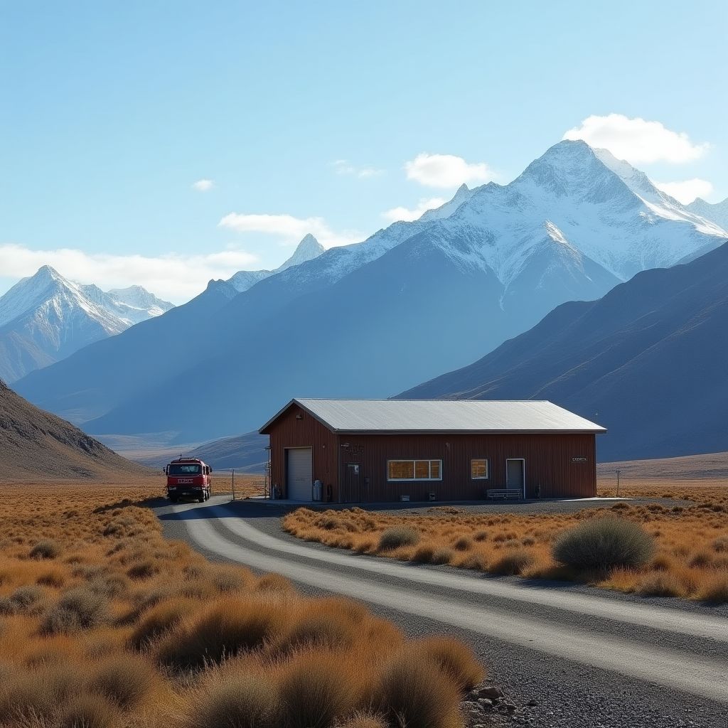 Estación YPF en ruta patagónica