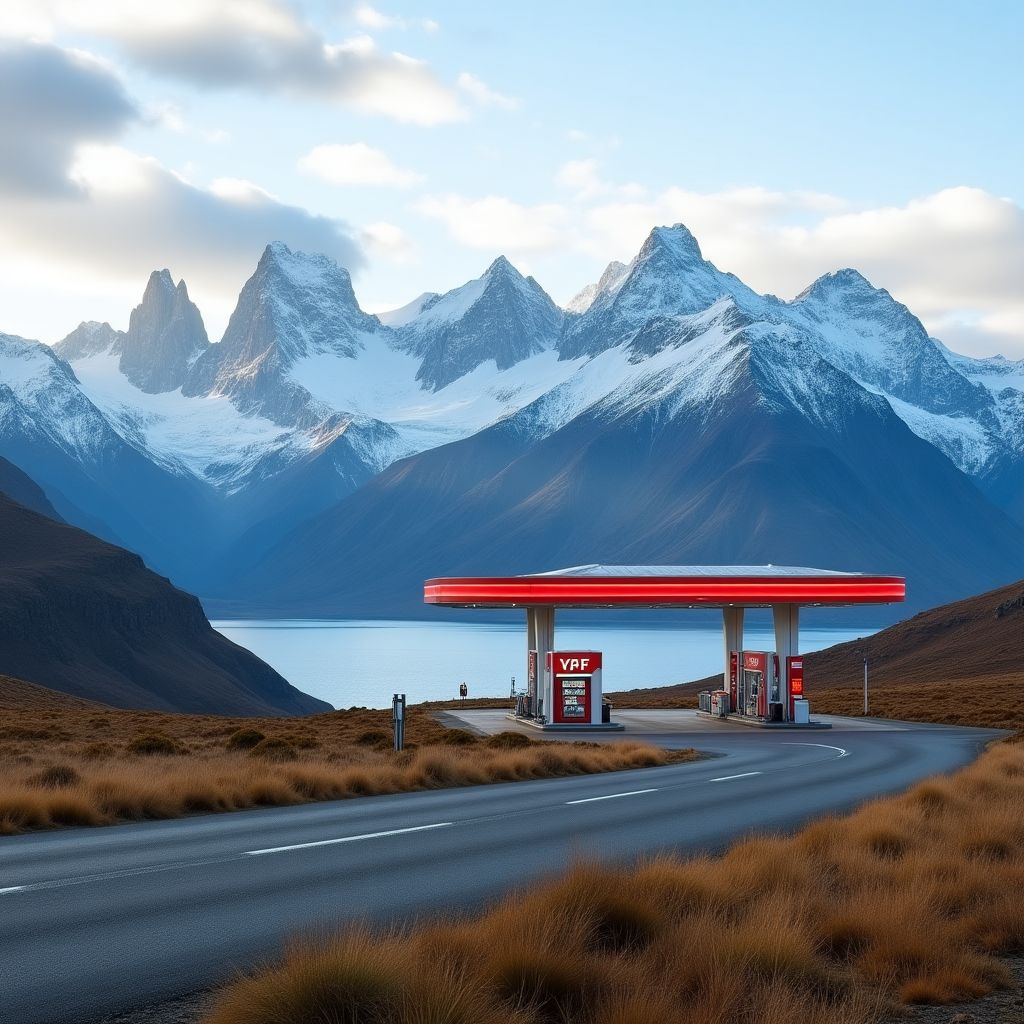 Estación YPF en Patagonia